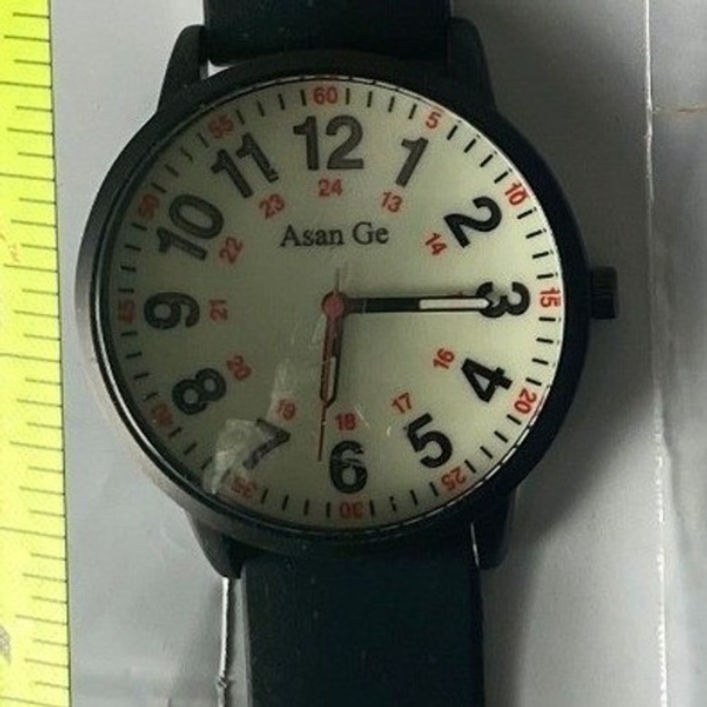 Asan Ge Medical Nurse Watch White Dial 24 Hour Military Time 5ATM Silicone Band